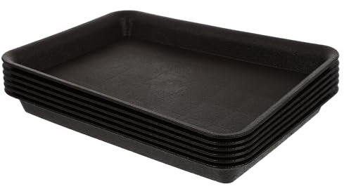 Happyyami 6pcs Rectangular Flowerpot Drip Trays Plant Saucers Plant Stand Flower Pots Pallets for Indoors Outdoor