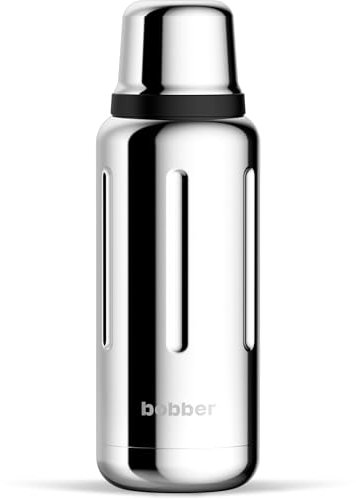 Bobber - Botella de agua de acero inoxidable aislada al vacío de 34 onzas con tapa de taza, apta para lavavajillas, mantiene las bebidas calientes durante 48 horas y frías durante 72 horas, termo de