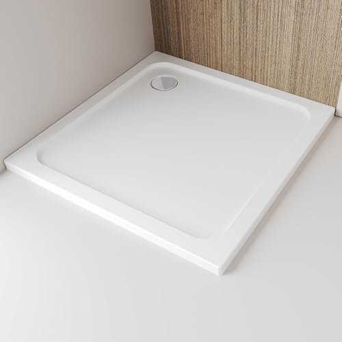 Duschwanne 90x90cm Duschtasse 4cm Superflach Acrylwanne für Duschkabine Dusche ohne Ablaufgarnitur