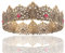 JORCEDI King Men Gold Tiara Krone Imperial Mittelalter Stirnband Kristall Festzug Kostüme für Hochzeit Abschlussball Geburtstag Party Festzug (Dunkelgold mit rotem Stein)