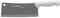 Starrett Professional Stainless Steel Chefs Kitchen Cleaver Knives - Wide Rectangular Profile - 8-inch (200mm) - White Handle