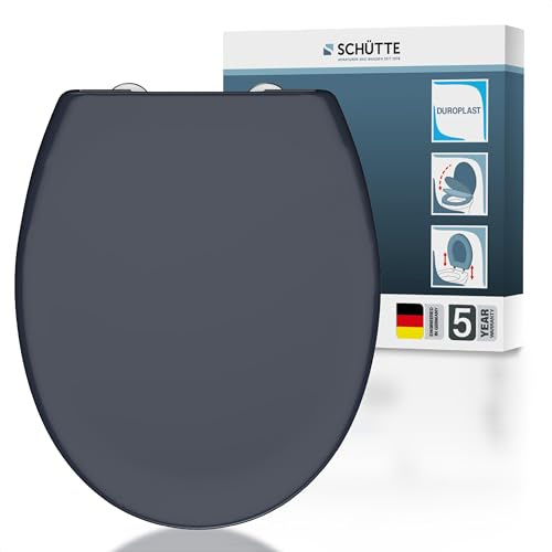 Schütte Abattant WC avec Frein de Chute - Amovible, Anthracite