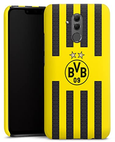 Premium Case kompatibel mit Huawei Mate 20 Lite Smartphone Handyhülle Schutzhülle matt BVB Trikot Borussia Dortmund