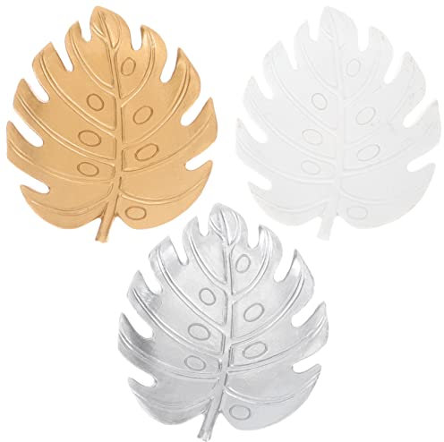 LIFKOME Schmucktablett Aus Kunstharz Blattförmig Schmuckteller Ringschale Ringhalter Für Schmuck Organizer Tassenmatte Frisiertisch Dekoration