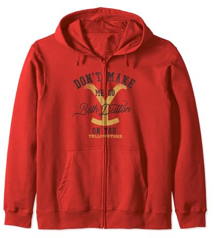 Yellowstone Don't Make Me Go Beth Dutton On You Distressed Kapuzenjacke
