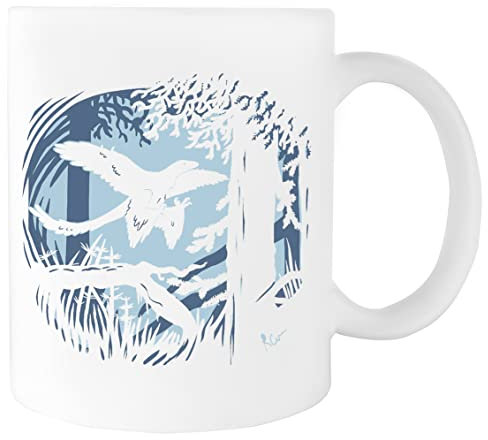 Suzetee Microraptor Helado Vaso Para Beber Ceraminc Taza Blanca