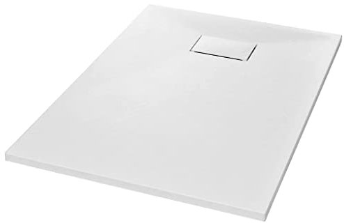 vidaXL Duschwanne für Zuhause und Innenbereich, Sanitärarmatur, Hardware, Teil, rutschfest, Badezimmerfuß, Duschwanne, SMC, Weiß, 100,1 x 70,1 cm