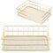 Goldfarbenes Eisen Aufbewahrungskorb,Langlebiger Aufbewahrungskorb aus Metall Hollow Desk Organizer Mehrzweck-Speicher-Korb Bad/Haus/Büro (S)