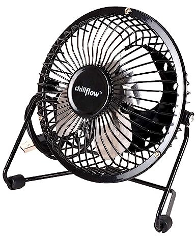 USB Desk Fan Mini 4 Inch Small Home Office Personal Cooler Cooling Portable with Tilting Design Quiet Operation