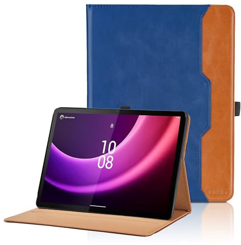 Coque Étui pour Lenovo Tab P11 (2nd Gen) 11.5'' (TB350FU) 2022, Business PU Cuir Cover Tablette Housse de Protection Auto Réveil/Sommeil, Multi-Angle Flip Étui avec Fonction Support - Bleu