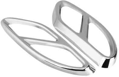 OMDHATU Für Mercedes Für Benz W204 W205 W212 W213 W176 X253 GLC GLA Universal Auspuffrohr Auto Auspuff Spitze Abdeckung Trim Endrohrblende (Color : Silber)