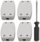 4Pcs 3 Terminal Junction Box Wiring With Screwdriver, Electrical Connectors 13A 250V Connector 2/3 Core Cable Joiner For door Lighting, Power and Automotive Wiring