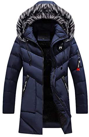Generisch Sportjacke Herren dünn ohne Kapuze Warnschutzjacke Herren Funktionsjacke Herren Sport warnjacke Herren lang Bundeswehr Parka blau Herren