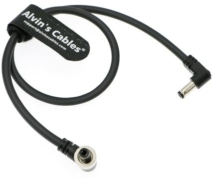 Alvin's Cables DC ad angolo retto con bloccaggio CC Cavo di Alimentazione per SmallHD 702, Atomos Ninja V, dispositivi video Monitor PIX-E7 PIX-E5, Hollywood Mars 400s 45 cm | 18 pollici