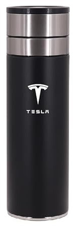 BAUFAS Thermobecher Kaffeebecher, FüR Tesla Model S Model X Model Y Model 3 Auslaufsicherer kaffeebecher Thermosflasche Reisebecher, für den Innen- und Außenbereich