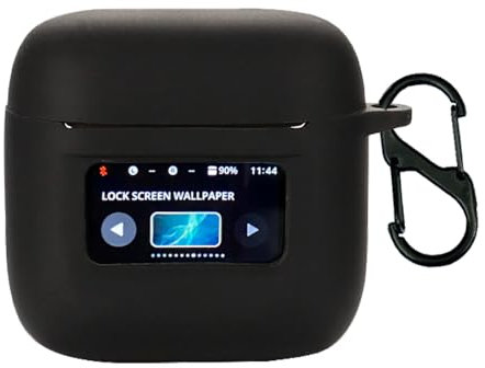 Silikon Hülle für JBL Tour Pro2 Bluetooth Kopfhörer, Schutzhülle Case Cover für JBL Tour Pro 2 (Black)