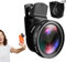 Objectif HD pour smartphones - Objectif grand angle 0,45 x 15 x Super macro - Kit d'objectifs super macro à clipser pour les smartphones