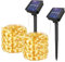 SCNNC Solar Lichterkette Aussen, 15M 150 LED Solarlichterkette Außen Wetterfest IP65 Warmweiß 8 Modi, Solar Kupferdraht Lichterkette Außen für Garten Balkon Hof Tor Terrasse Hochzeit Party, 2 Stück