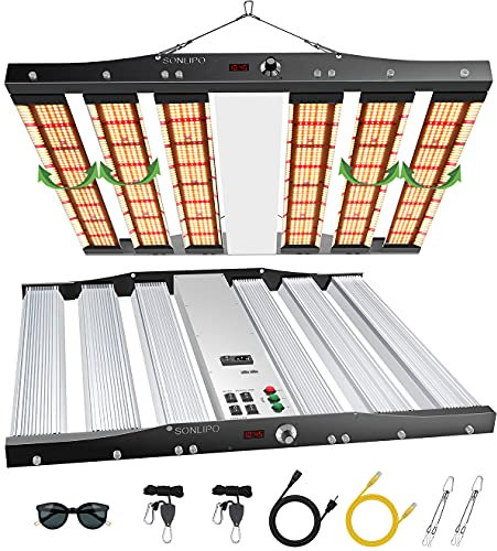 JideTech SPC4500 Pflanzenlampen LED Grow Lampe 150x150cm Abdeckung mit 2196 Sam-sung LEDs & Dimmbar Daisy Chain, 450W Vollspektrum Pflanzenlicht für Zimmerpflanzen, Gemüse, Blume