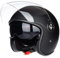Halbhelme Gesicht Motorrad Helm ECE 22.06 genehmigt halbe Casco Fit Männer Frauen ATV Moped Roller (Matt Schwarz, XL)