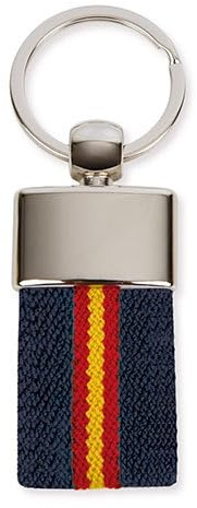 ROMA RETAIL Llavero lona bandera de España, Llavero bandera España Coche Moto, Hombre, Mujer