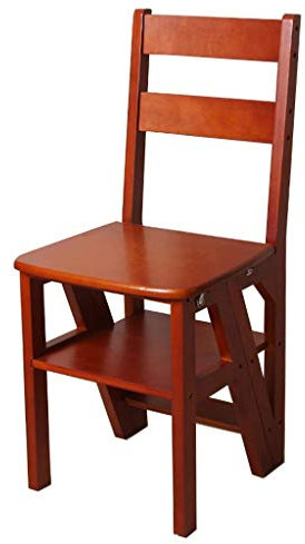 QZQJUILU Escabeau Pliant Multifonction, escabeaux, escabeau en Bois à 4 marches, Tabouret d'échelle de Bureau Familial et de Cuisine, Tabouret d'escalade d'intérieur, Meuble Pratique/a