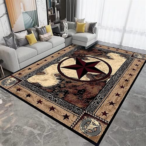 Rustikaler Vintage-Teppich mit Sternen, 1,8 x 2,4 m, Landhausdekor-Teppiche für Wohnzimmer, rustikaler Läufer, für Fußmatte, Küche, Badezimmer, Badematten, Heimdekoration für Schlafzimmer, Wohnzimmer