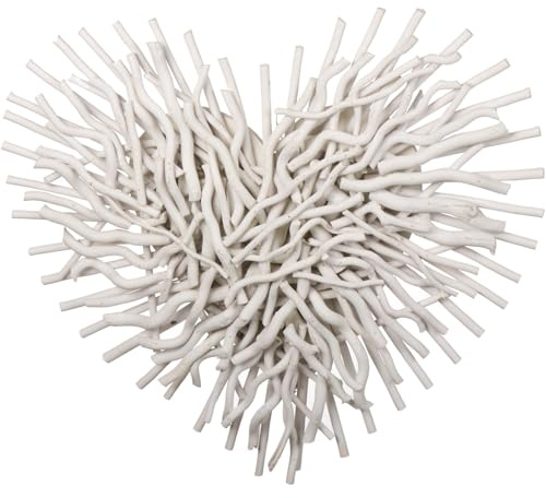 DEENZ Driftwood Effect Heart White 3D Effect Lovely Artwork Wall Hanging Art Home Décor Badroom Living Room