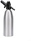 ZAMETTER Machine à eau gazeuse portable en aluminium pour rafraîchir les cocktails, les jus et les boissons gazeuses (argenté)