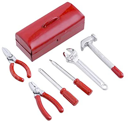 Sosoport Miniatur-werkzeugset Aus Legierung Dekoratives Verschleißfestes Spielzeug Für Junge Mädchen Niedliche Miniatur-Werkzeuge Für Puppenhäuser Und Kreative Deko