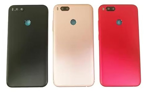 Kompatible Rückglasscheibe für Xiaomi Mi A1 Modell MDG2 - Akku-Tür-Rückabdeckung, Batterie-Rückabdeckung Gehäuse Ersatzteil (Schwarz)
