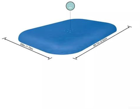 Jonikuper PE-Poolabdeckung, rechteckig, mit UV-Schutz, Wärmespeicherung, Bereich von -34,4 °C bis 57,2 °C, für Sommer-/Winter-Schwimmbad-Wartung (262 × 175 cm)