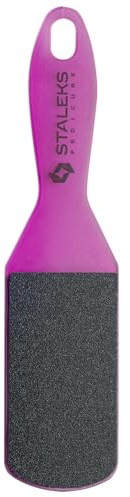 STALEKS PRO Lima in plastica double face per piedi, pedicure, lima per talloni, calli e ruvidità, EXPERT 10 tipo 1 (grana #60 e 80# (viola))