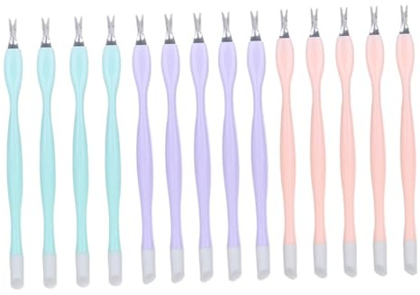 TOPPERFUN 30 Stück Nagelhautentferner mit Edelstahl Gabel Tragbares Nagelpflege Werkzeug aus Abs Kunststoff mit Rutschfestem Griff für Maniküre zu Hause Zufällige Farbe