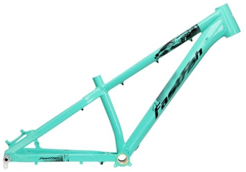 ZECHAO 26 27,5 XC/AM Fahrradrahmen, Steckachse 12x142mm Dirt Jump Bike Rahmen Scheibenbremse Aluminiumlegierung Hardtail-Rahmen(Green)