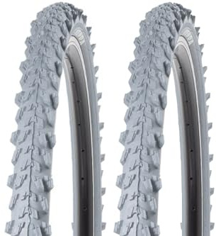 2 Stück 26 Zoll Fahrrad Reifen 26x1.95 Decke MTB 50-559 grau