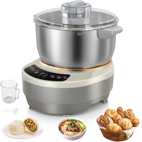 Clickovia 7L Large Capacity Dough Mixer, 200W 304 Stainless Steel Food Mixers For Baking, Dough Stand Mixer Machine With Thermostatic Fermentation(25-38℃), Dough Kneading Machine For Home Baking