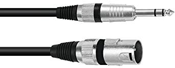 OMNITRONIC Adapter Cable XLR (M) to Stereo Jack 0.2 m Black