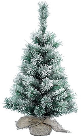 everlands – Mini Weihnachtsbaum faltbar Vancouver grün schneebedeckter 75 cm – Größe H 75 cm