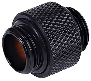 Alphacool 17215 HF Doppelnippel G1/4 AG auf G1/4 AG 10mm - Dunkelschwarz