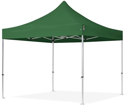 TOOLPORT Faltzelt Professional 3x3 m ohne Seitenteile Faltpavillon ALU Pavillon Partyzelt in grün