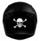 Tête de mort skull moto casque autocollant sticker adhesif - 4 cm