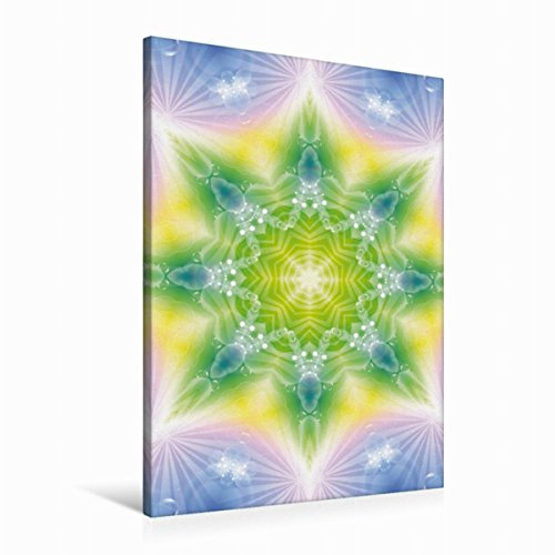 Premium Textil-Leinwand 60 x 90 cm Hoch-Format Mandala - Heilende Energien | Wandbild, HD-Bild auf Keilrahmen, Fertigbild auf hochwertigem Vlies, Leinwanddruck von Gaby Shayana Hoffmann