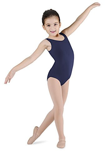 Bloch Mädchen Dynamic Leotard Dynamischer Microlux Tank-Trikot, Navy, 8-10
