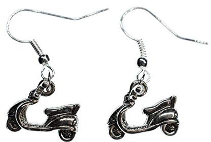Miniblings Roller Mofa Ohrringe Motorroller Hänger Moped Fahrzeug Motorrad - Handmade Modeschmuck I Ohrhänger Ohrschmuck versilbert