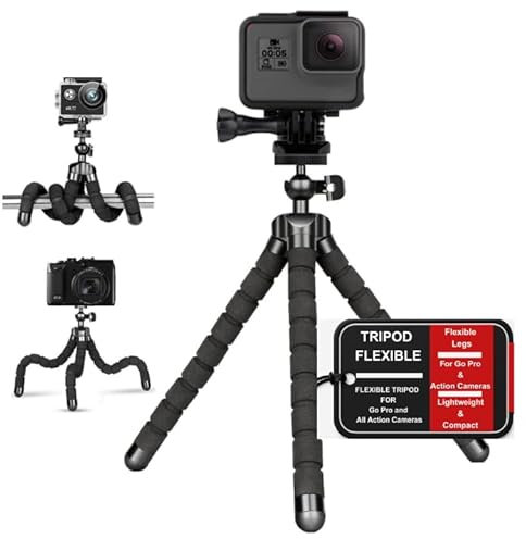 Acuvar Trépied pliable de 16,5 cm pour caméras GoPro Hero avec chiffon en microfibre eCostConnection