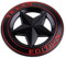Garage-SixtySix Texas Edition Star Metall Emblem Aufkleber Schwarz (rot)
