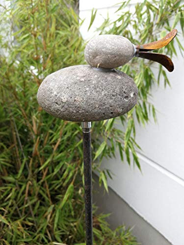 Zen Man Edelrost Gartenstecker Rost Gartenskulptur aus Stein Garten Figure Handarbeit H120*16 * 8cm 029414