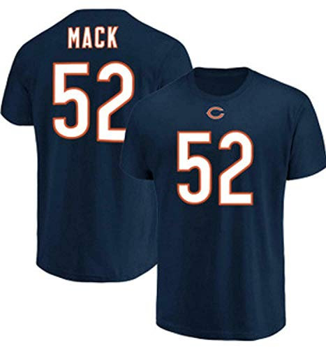 Majestic Athletic NFL Football T-Shirt Chicago Bears Khalil Mack 52 Navy Trikot Jersey Receiver III (L)