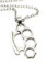 Silver Knight Silver Plated Knuckle Duster Pendant Necklace 22 Chain in Gift Bag UK Seller
